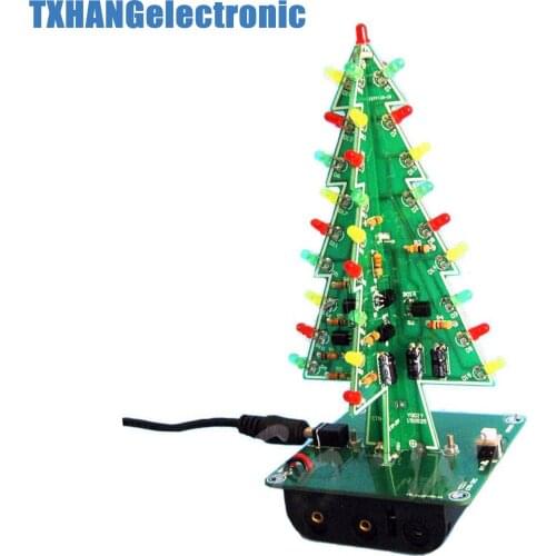 2PCS Christmas Trees LED DIY Kit Professional Red Green Flash LED Circui diy electronics