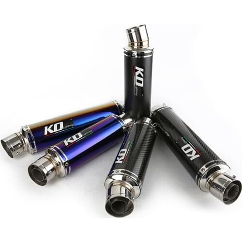 360 450 MM Silencers Motorcycle 60mm Exhaust Muffler Pipe No DB Killer Stainless Steel Carbon Fiber Rear Escape Dirt Bike ATV