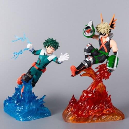 Anime My Hero Academia GK Midoriya Izuku Vs Bakugo Katsuki Battle Ver. 1/7 Scale painted PVC Action Figure Model Toys 23-27CM