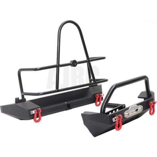 RC Car Metal Front Rear Bumpers For 1/10 RC Crawler TRX4 Defender Axial Scx10 II 90046/90047 Front and rear bumpers