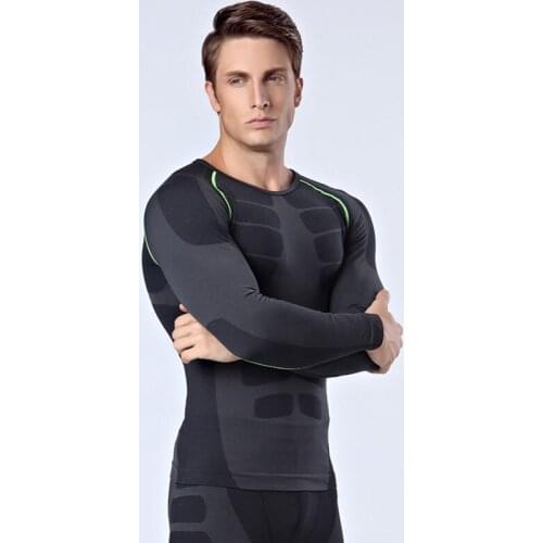 Brand New Compression Base Layer T Shirt Men Long Sleeve Fitness Set Gym Running Tights / Leggings Plus Size L M XL