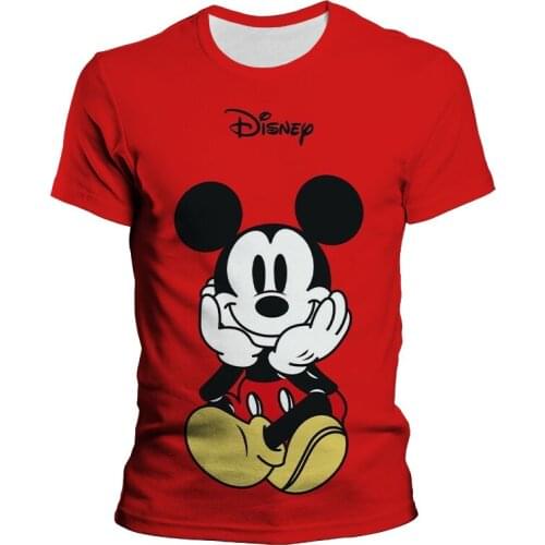 Disney 3D Print Mickey Tshirt Mens Tops Summer casual oversized Women T-shirts hip hop Streetwear Harajuku short sleeve tshirt