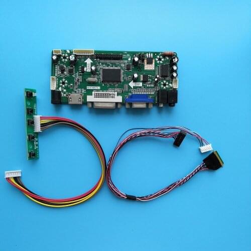 HDMI DVI VGA LCD LED Aduio LVDS controller driver board diy kit for 15.6" 40pin N156BGE-PB1 1366X768 panel monitor
