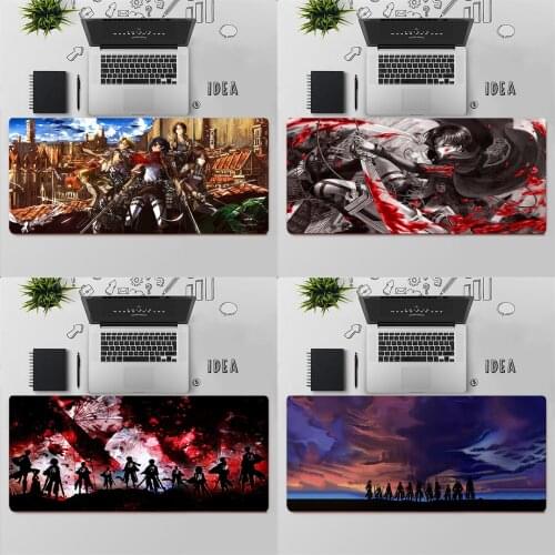 Gaming Mouse Pad Large Mouse Pad PC Gamer Computer Mouse Mat Big Mousepad Keyboard Desk Mat XXL Attack On Titan Anime Mause Pad