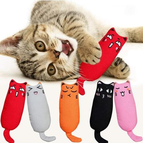 Cat Catnip Toys Cat Plush Scratch Playing Chewing Teeth Cleaning Pillow Scratch Pet Kitten Catnip Teeth Grinding Chew Toys