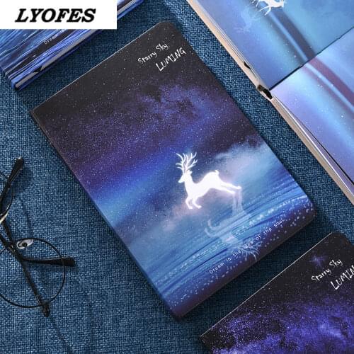 Kawaii Notebooks Journals Sketchbook Starry Deer Cute Diary Agenda Planner Notepads Stationery Office Accessories Cuaderno