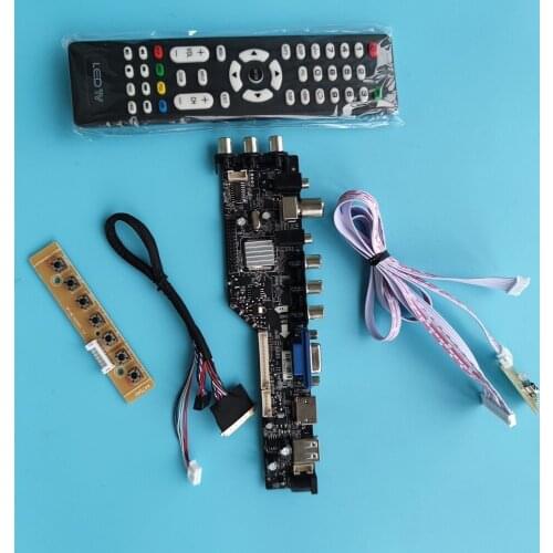 Kit For LTN140AT21 remote board driver LED USB HDMI-compatible panel monitor 1366x768 DVB-T DVB-T2 controller digital VGA AV TV