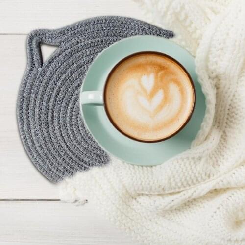 Cartoon Cat Round Table Mat For Dining Table Cup Pad Cotton Coasters Non-slip Kitchen Placemat Bar Mat Cat Placemats