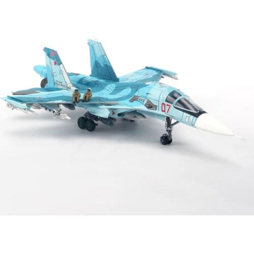 Diecast Alloy 1:72 Scale Russian SU-34 Fullback Air Force Airplane Plane Fighter Aircraft Model Toy Static Metal Diecast Model