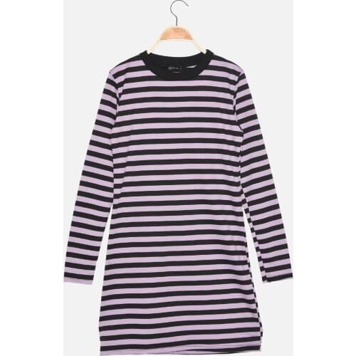 Trendyol Petite Striped Mini Knitted Dress TWOAW22EL0718