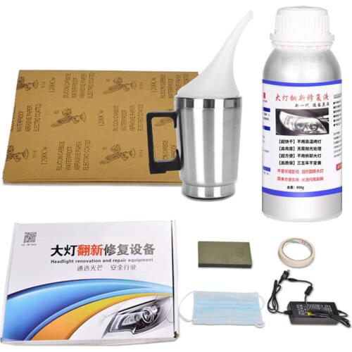 800g Car Headlight Renovation Kit Car Glass Renovation Headlight Polishing Steam Repair Headlights Liquid Polymer Repair Kit