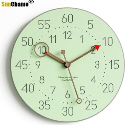 Clocks Wall Clocks Living Room Modern Creative Personality Wall Clocks Home Bedroom Silent Digital Teaching Clocks