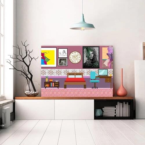 Canvas Wall Artwork HD Prints Cartoon Room Synthwave Poster Home Decoration Painting Modern For Bedroom Modular Pictures Frame