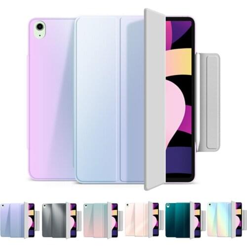 NEW Dual Magnetic Case For Ipad 2021 Pro 11 12.9 Cover Smart Wake PU Leather Case For Ipad Air 4 10.9 Inch 2020 Foldable Funda