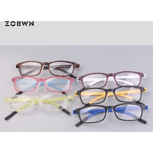 Wholesale promotion plastic glasses Men Women Plain Glass black crystal Spectacles Vintage Safety Female Eyeglasses solid color