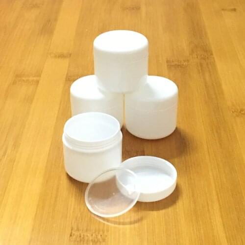 10Pcs 10g Plastic Empty Makeup Jar Pot White Refillable Sample bottles Travel Face Cream Lotion Cosmetic Container