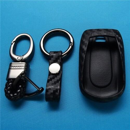 Carbon Fiber Silicone Car Key Cover Case For OPEL Astra G H J Mokka Insignia Vectra Meriva Corsa Zafira Car Key Holder For Buick
