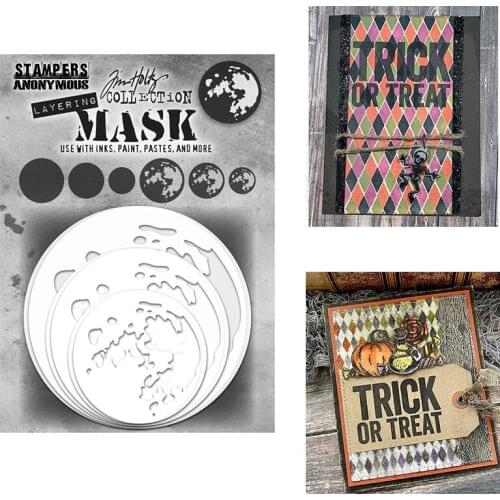 Halloween Moon Stencils For Card Making New Arrival Diy Layering Stencils Wall Painting Scrapbook Coloring Embossing Album Decor