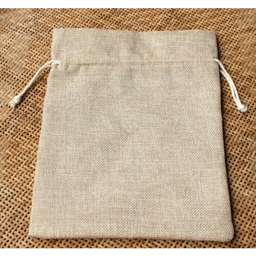 15*20cm 10pcs Vintage Style Jute Sacks Drawstring Gift Bags For Jewelry/wedding/christmas/birthday Packaging Linen Pouch Bags