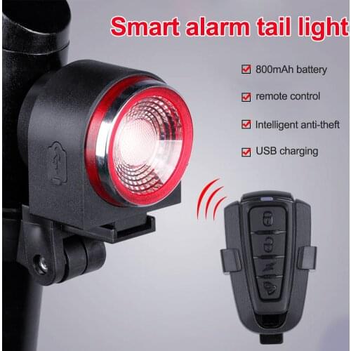 A8 Road Bike Anti-theft Alarm Lock Automatic Brake Cycling Taillight Remote Control Bicycle Rear Light MTB Wireless Bell