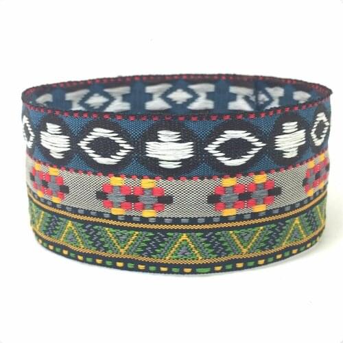 ZERZEEMOOY 43MM 5YARD/LOTS SINGLE FACE GEOMETRIC LACE 100% POLYESTER JACQUARD RIBBON QDJ16111901