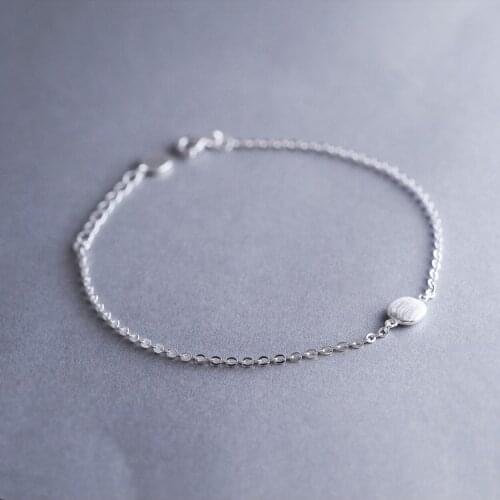 925 Sterling SV Bracelet Female Korean Version of The Sweet Fashion Brushed Square Hand Jewelry for Women Fashion Gifts