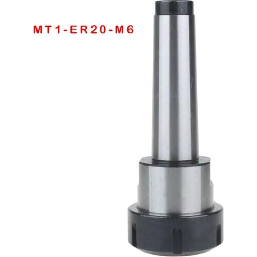 1PCS ER20 MT1 M6 collet chuck Morse taper Toolholder MT1 ER20 Drawbar CNC Milling Steel Collet Chuck Holder