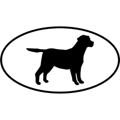 13.5*7.5CM Labrador Retriever Dog Car Stickers Silhouette Vinyl Decal Car Styling Truck Decoration Black/Silver S1-0676