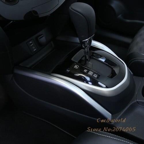 ABS Chrome For Nissan QASHQAI J11 2016 2017 2018 Car Gear Shift Knob Side Decoration Cover Trims Auto Car Molding Accessories