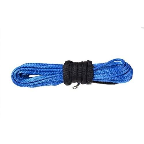 Free Shipping 5/16" x 100' BLUE Synthetic Winch Line Cable Rope 13000+ LBs with Sheath (ATV UTV 4X4 4WD OFFROAD)