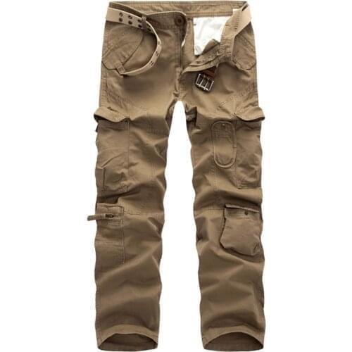 New spring men cargo pants muti pockets military casual trousers 28-40 drop shipping ABZ185