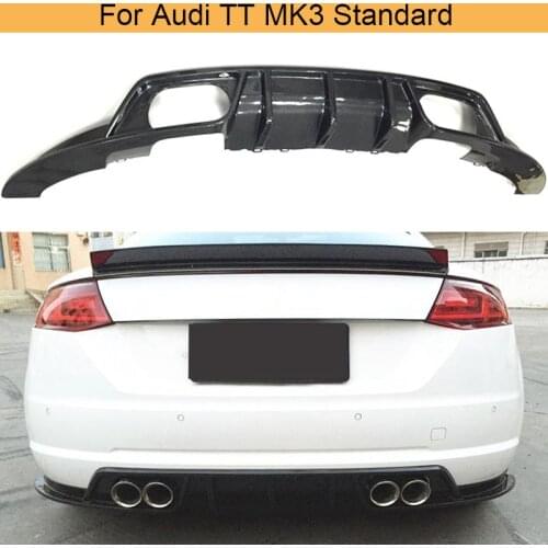 Carbon Fiber Car Rear Bumper Diffuser Lip Chin for Audi TT MK3 Standard 2015 - 2017 Rear Bumper Diffuser Lip Spoiler Guard