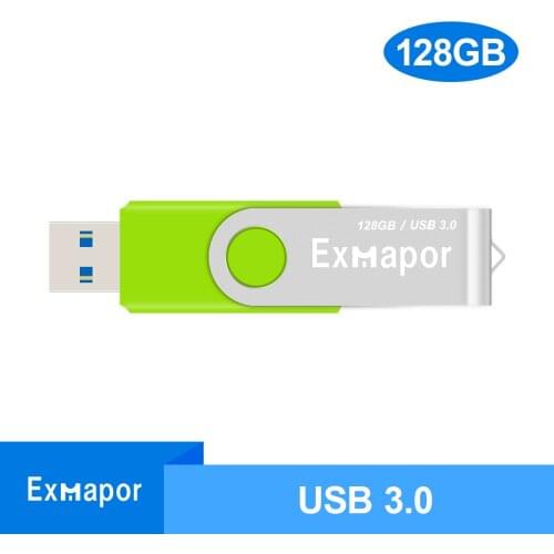 128GB USB Flash Drive, USB 3.0 Flash Drive Keychain USB Stick Metal Swivel Memory Stick Pen Drive High Speed for Computers Mac