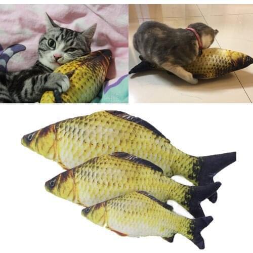 20cm/30cm/40m Artificial Catmint Fish Toys Cats Catnip Playing Vivid Crucian Kitten Pet Cat Soft Funny Toy Supplies Accessories