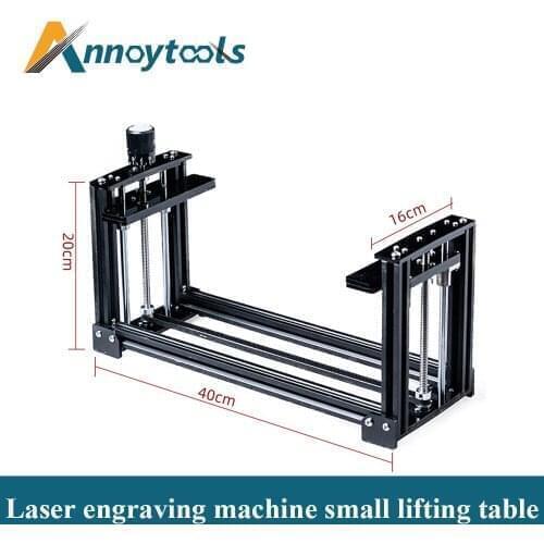 Cantilever laser engraving machine small lifting table Manual mini platform Portable laboratory use