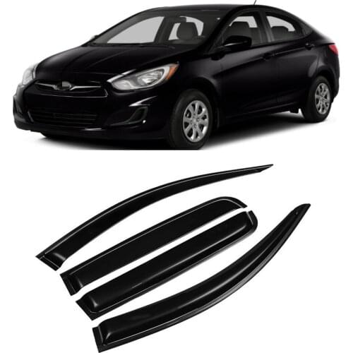 For Hyundai ACCENT 2012 2013 2014 2015 2016 2017 Window Visor Wind Rain Sun Smoke Guard Deflector Vent Shade Shelter Protector