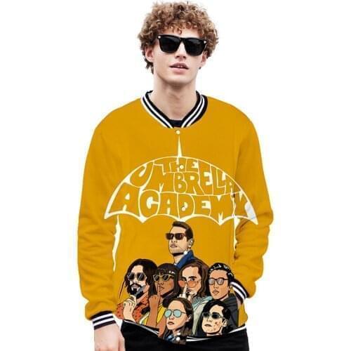 The Umbrella Academy Super Hero 3d Baseball Jacket Coat Men Women Hoodie Sweatshirts Tops Casual Long Sleeve Hoodies Jackets 4XL