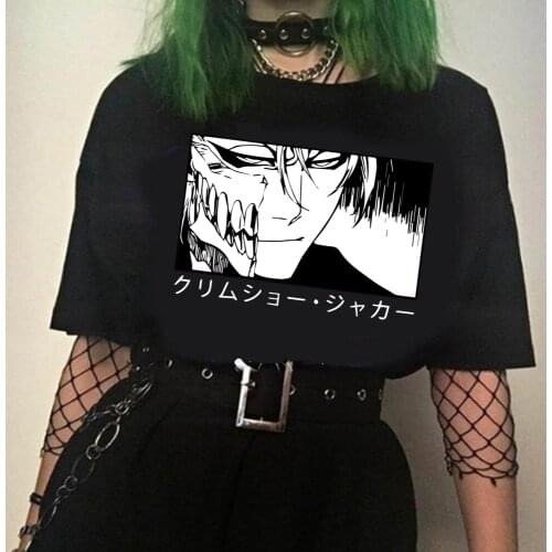 Anime Bleack Urahara Kisuke Eyes T-shirt Men Funny Anime Hip Hop Top Tees Male