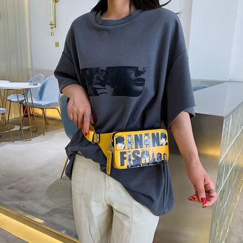 New Letter Printing Chest Bag PU Fashion Waist Bags Woman Personality Messenger Bag Mens Travel Shoulder Waist Bags Crossbody