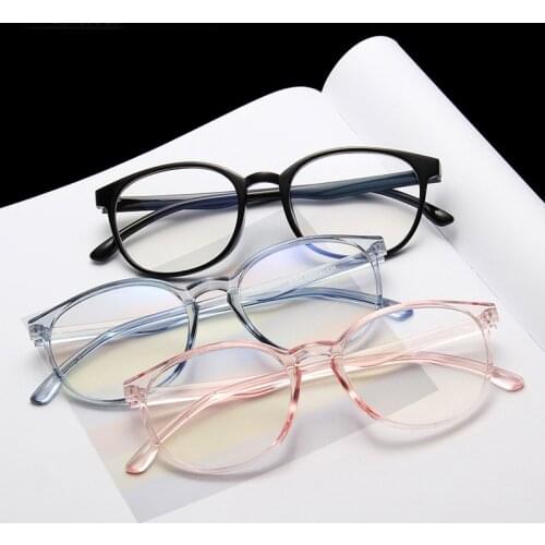 Transparent Plastic Frame Glasses Unisex Computer Optical Glasses Gaming Frame Women Anti -Blue ray Optical Eyeglasses LHUI2192