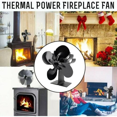 Fireplace Heat Powered Stove Fan Wood Log Burner Ecofan Quiet Heat Distribution Fireplace Fan Firewood Stove Fan For home