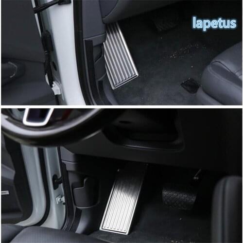 Lapetus Left Foot Rest Footrest Pedal Decoration Cover Trim Fit For Porsche Cayenne 2018 - 2021 Interior Kit Stainless Steel