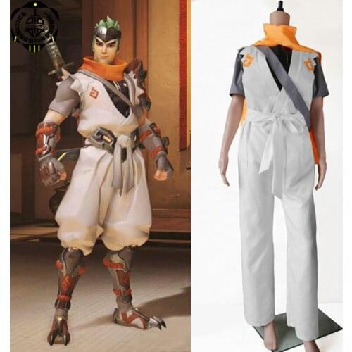 Full set Halloween Game Cosplay Costume OW Genji Cosplay Costume Adult Custom Made