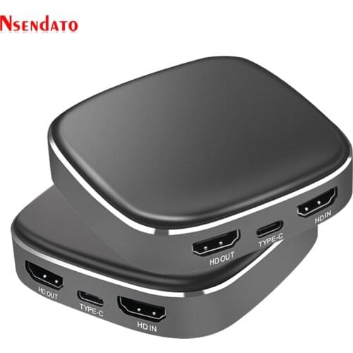 Type C HD to USB 3.0 Video Capture Card Converter PC adapter 4K 1080P 60fps HD Video Recorder TV Recorder Stream Broadcast Box