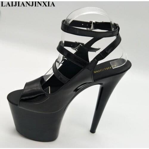 LAIJIANJINXIA Woman Steel Tube Dancing Sandals Shoes Women Summer New 20CM High Heel Peep Toe Nightclub Sandals Waterproof