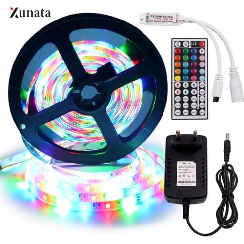 5m 12V SMD2835 Led Strip 300Leds Waterproof Flexible Tape with Remote Control RGB Led Ribbon with EU/US/UK/AU Power Supply