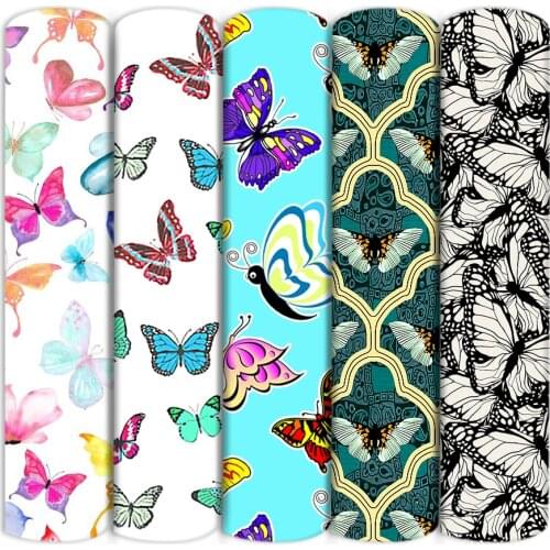 Butterfly Polyester Cotton Material Fabric Patchwork Sewing Kids Cloth Quilting Dress Curtains Tissue Kids Home Textile,c16383