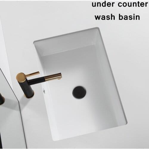 Large Capacity Square Under Counter Basin Ceramic Embedded Wash Basin Single Bowl Toilet Wash Hand Basin Under Basin Shapoo Sink