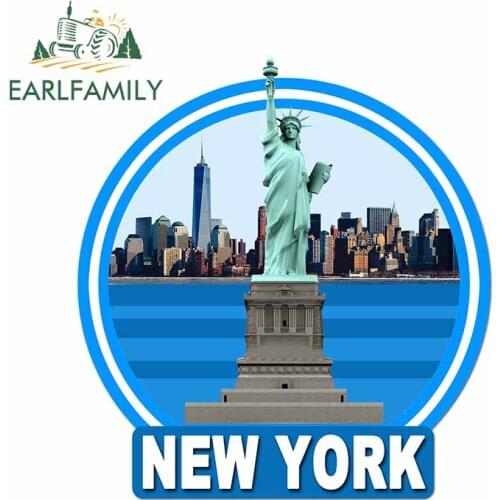 EARLFAMILY 13cm x 12.2cm For New York Ny The Statue of Liberty Fine Car Stickers Vinyl Material Decal 3D Funny For JDM SUV RV