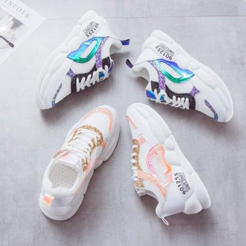 2019 new summer mesh breathable thick bottom casual shoes female Korean version of a hundred shoes student sneakers female